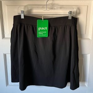 Pact XL Black Fit & Flare Mini Skirt NWT